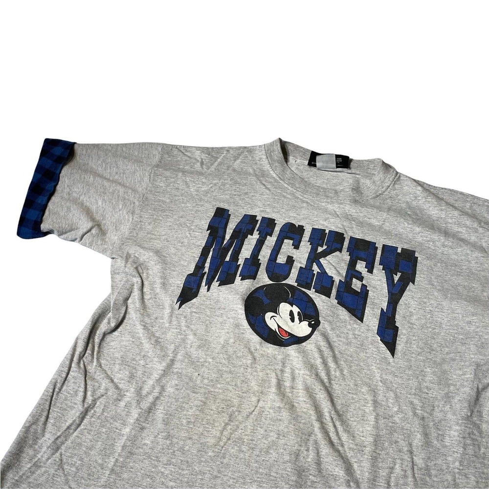 Mickey Mouse Disney Vintage 90s Plaid Sleeve Shirt‎ - Picture 2 of 6